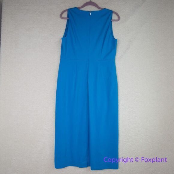New! BOSS Domeja Square Neck Sheath Dress in Brilliant Blue, US size 10 - Picture 10 of 16